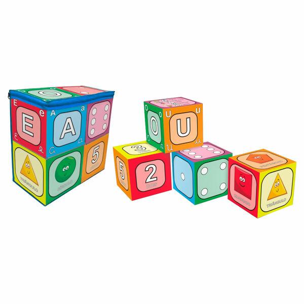 Kit Lógica com 6 Cubos Mágicos Interativos Brinquedo Educativo